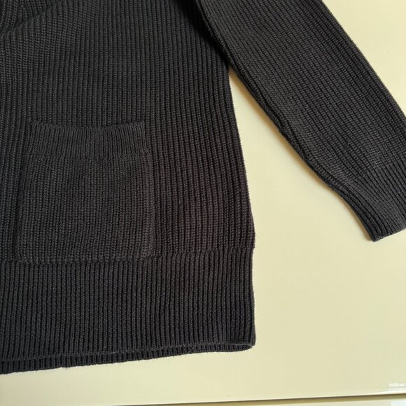 J.Crew V-Neck Cashmere Cotton-Blend Cardigan – Black - Picture 9 of 12